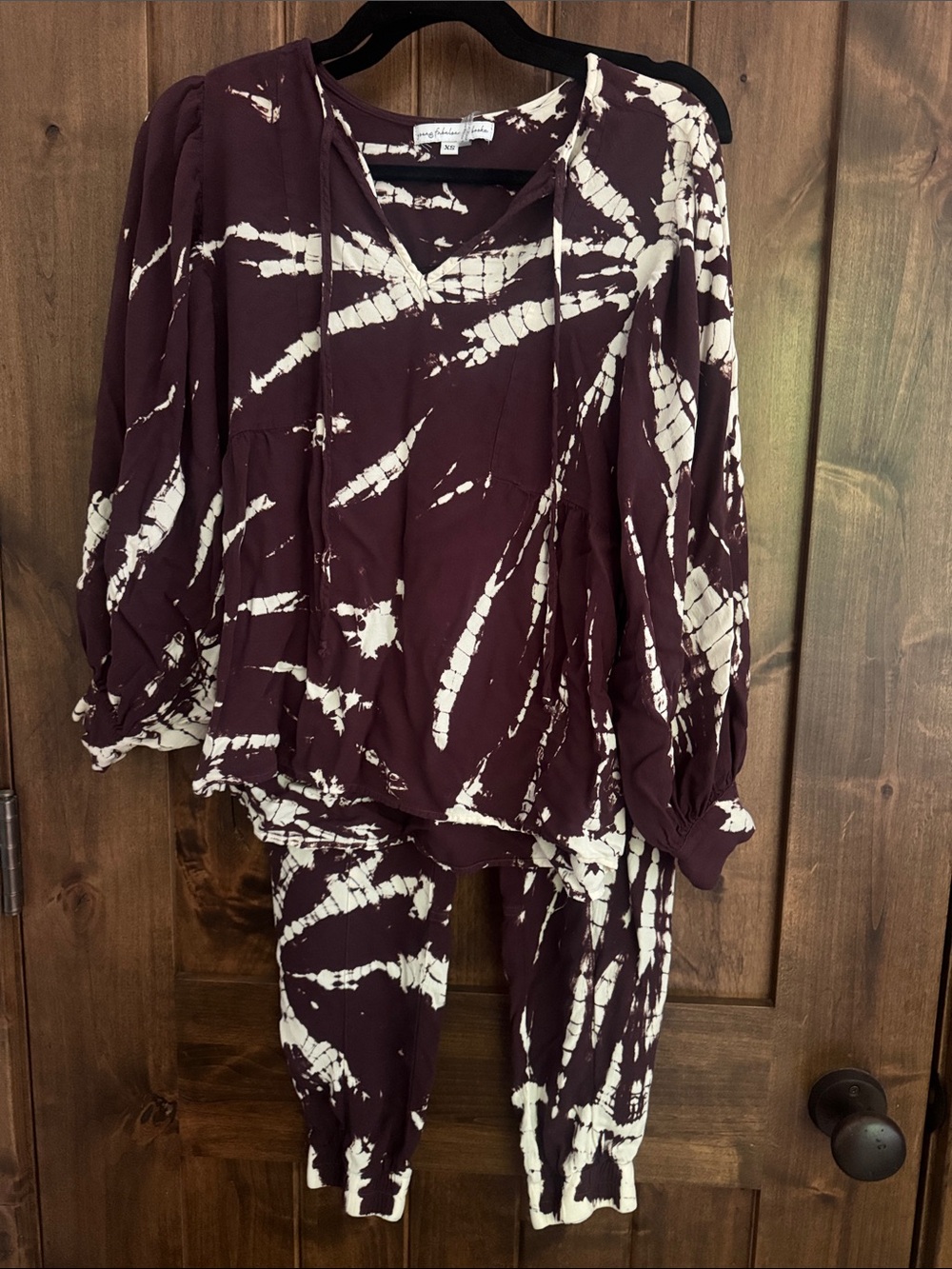 Young Fabulous & Broke Raisin and Cream Tie-Dye Set
